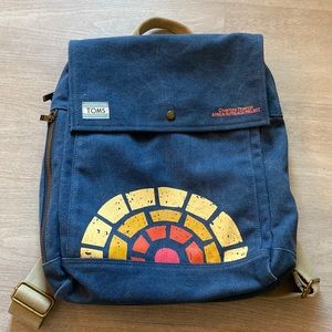 NWOT TOMS x CTAOP adult backpack blue denim embroidered